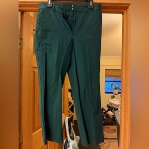 Deep green dress pants, cropped